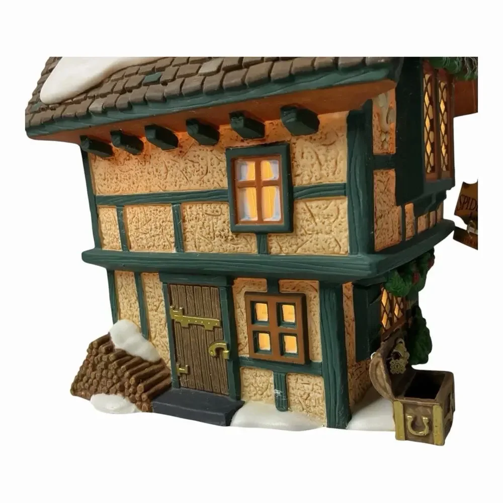 Vintage 1999 Dept 56 Dickens Village The Spider Box Locks #58448 Locksmith EUC